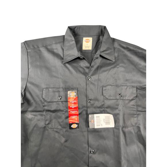 Men’s Dickies L Black Short Sleeve Work Shirt NWT New With Tags - Picture 4 of 12